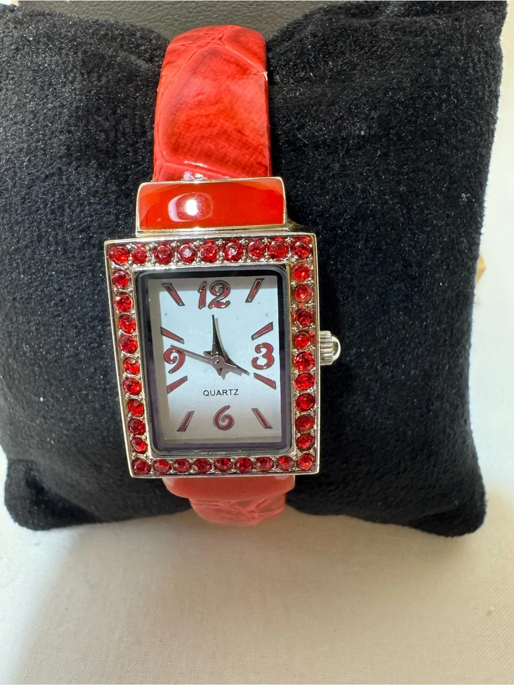 Red Crystal Accent Women's Quartz Watch